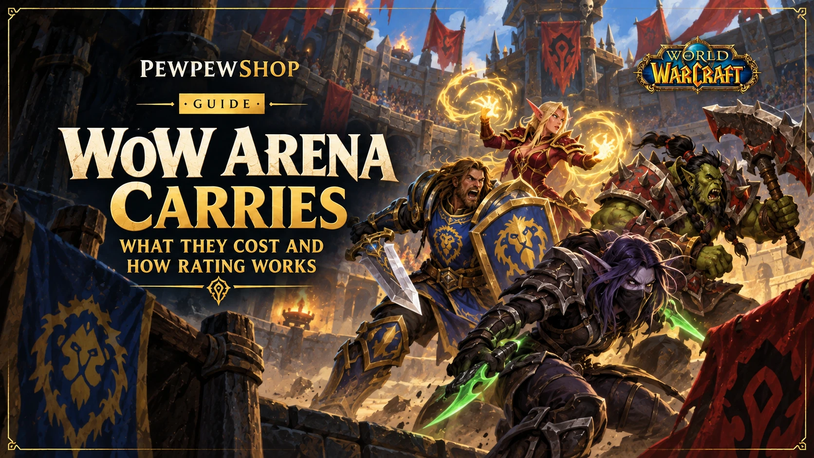WoW Arena Carries: What They Cost and How Rating Works — PEWPEWSHOP boosting guide