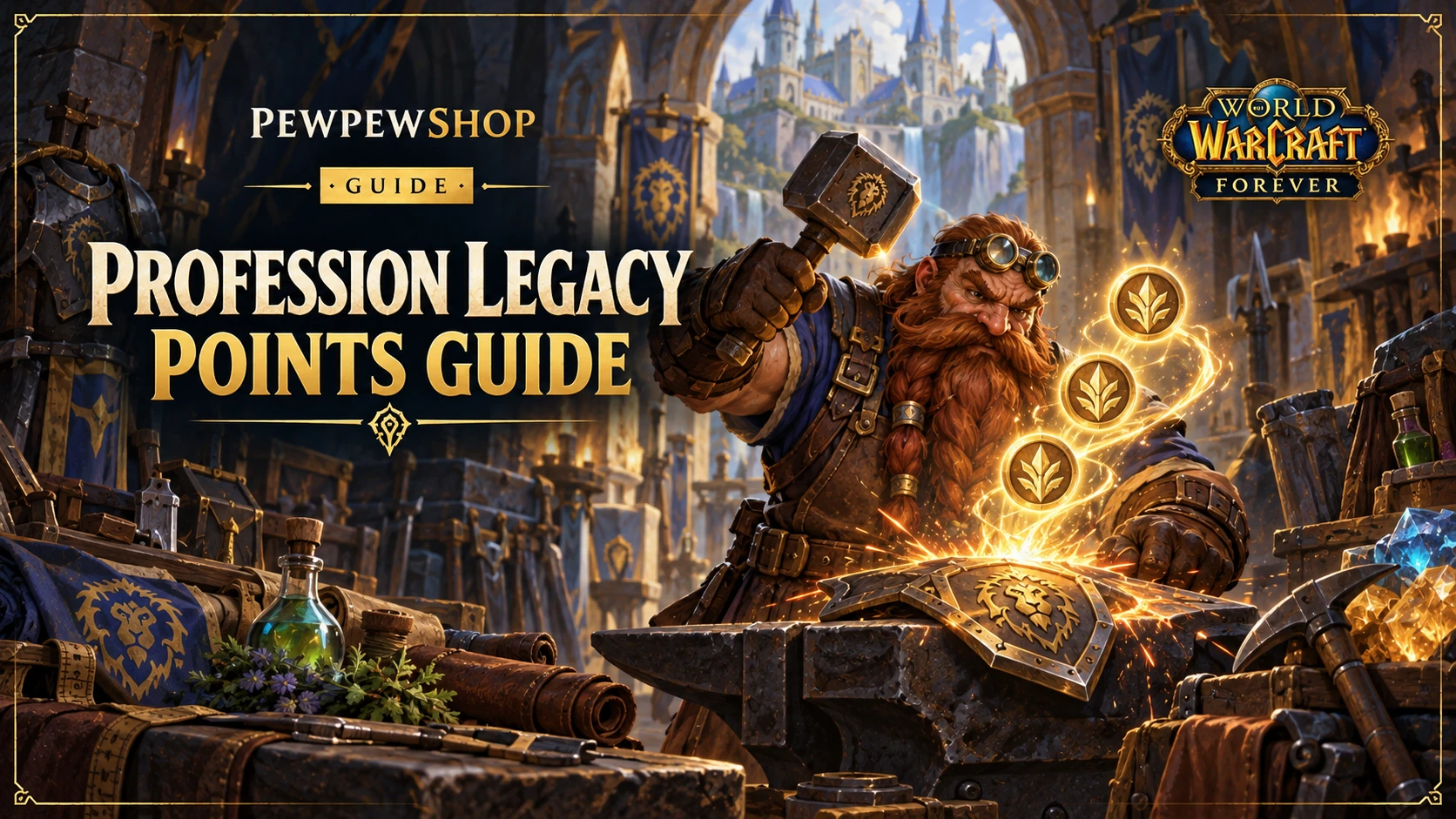Legacy Points from Professions in WoW: Forever — 150, 225, 300 — PEWPEWSHOP boosting guide