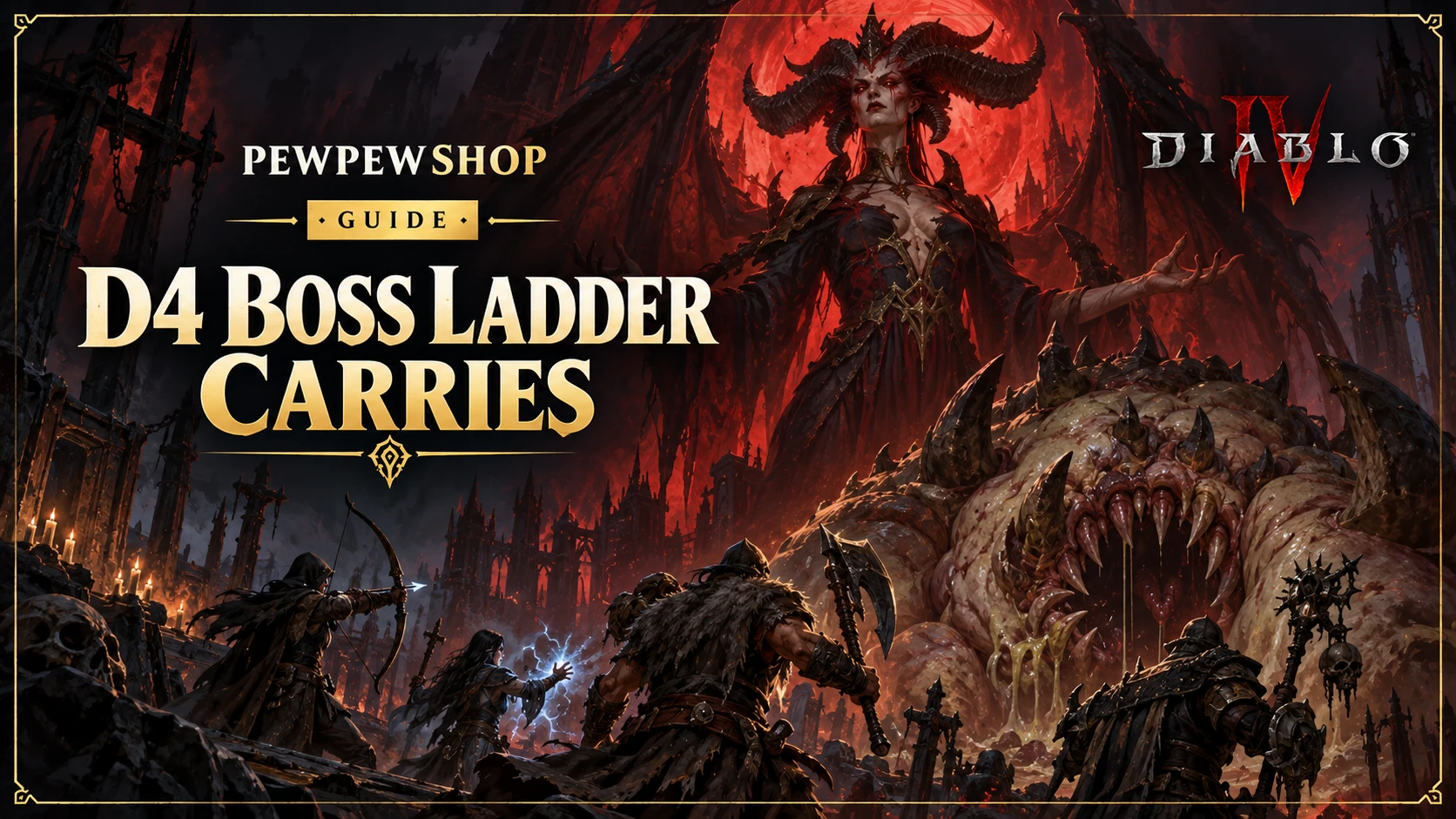 Diablo 4 Boss Ladder Carries: Lilith, Duriel and Uber Drops Explained — PEWPEWSHOP boosting guide