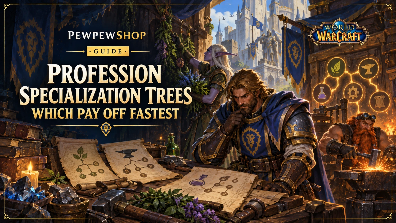 WoW Profession Specialization Trees: Which Pay Off Fastest — PEWPEWSHOP boosting guide