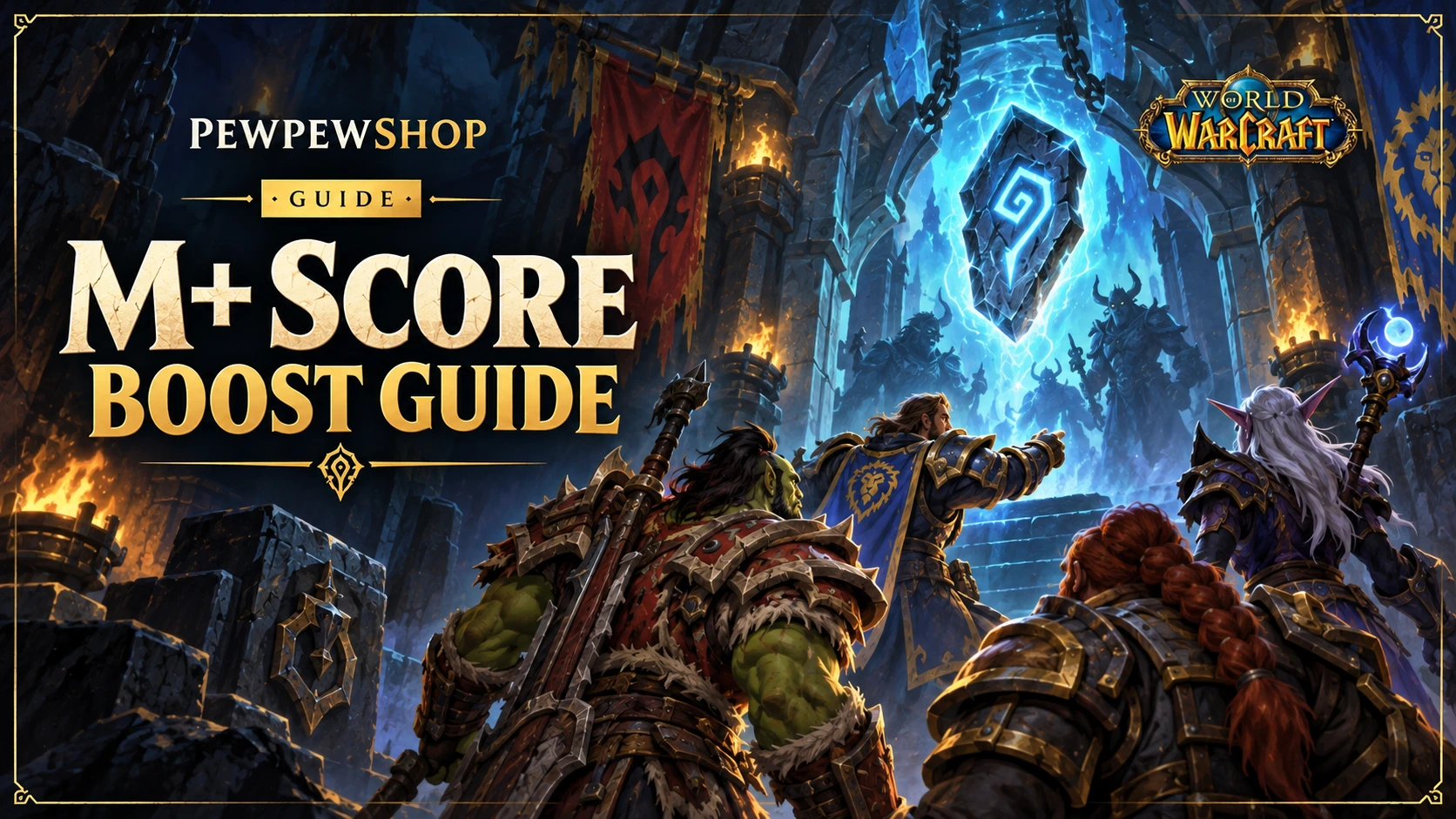 WoW Mythic+ score boost: how M+ rating (IO score) actually works — PEWPEWSHOP boosting guide
