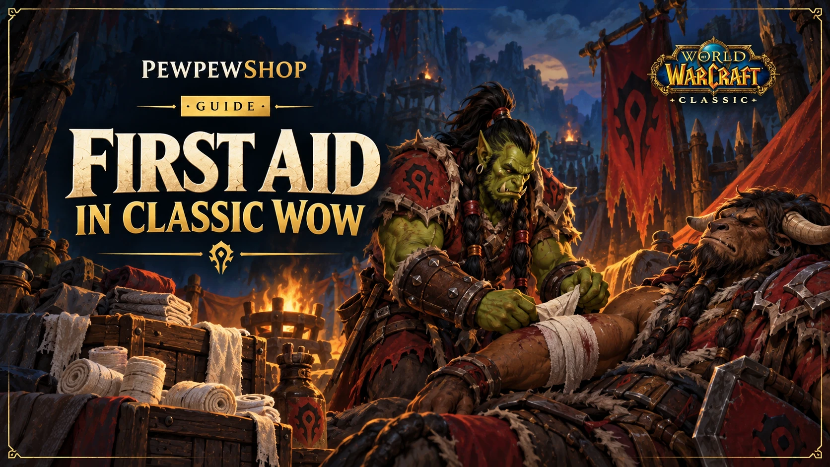 First Aid in Classic WoW: Guide, Leveling & Max Skill — PEWPEWSHOP boosting guide