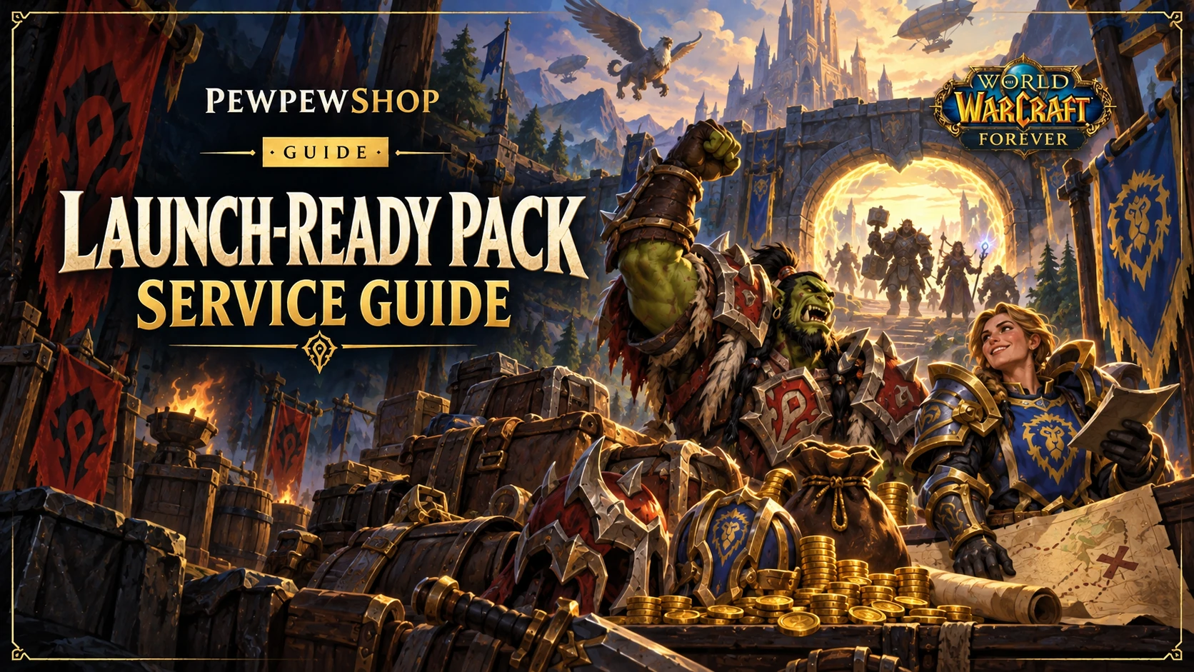 WoW Forever Launch-Ready Pack: Level 60, Gear and Gold by Dec 9 — PEWPEWSHOP boosting guide