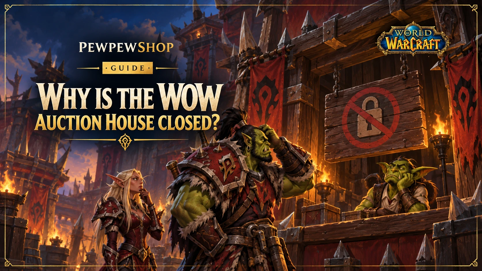 Why Is the WoW Auction House Closed? — PEWPEWSHOP boosting guide