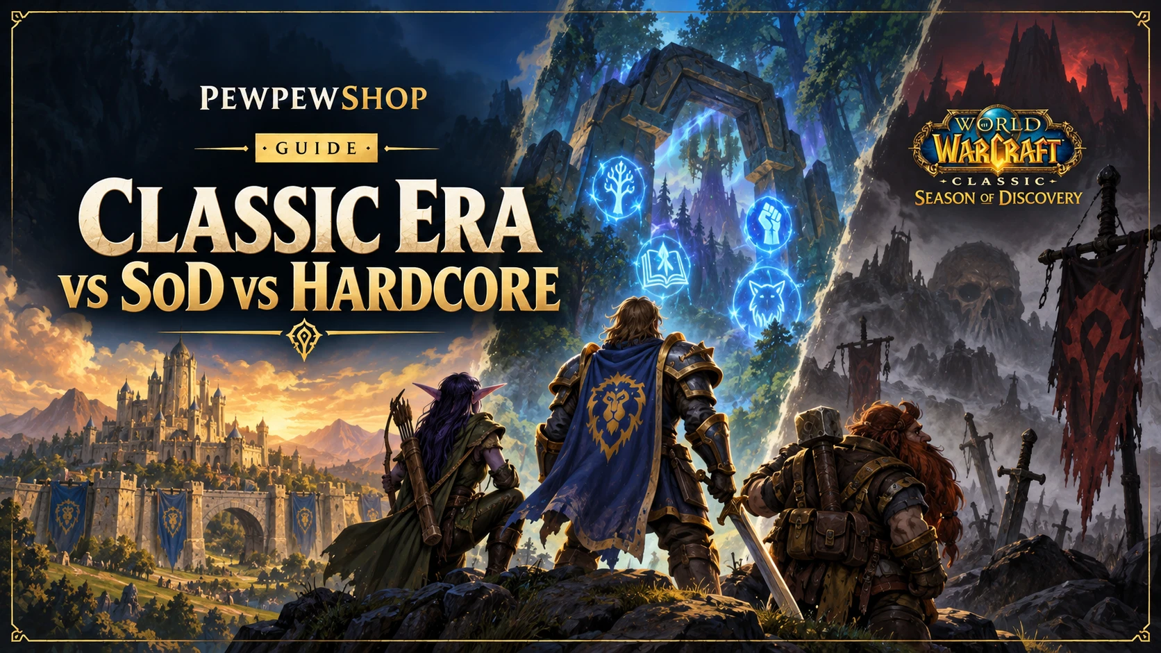WoW Classic Era vs Season of Discovery vs Hardcore: Which to Play in 2026 — PEWPEWSHOP boosting guide