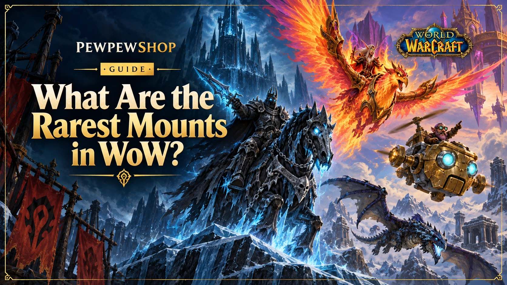 What Are the Rarest Mounts in WoW? — PEWPEWSHOP boosting guide