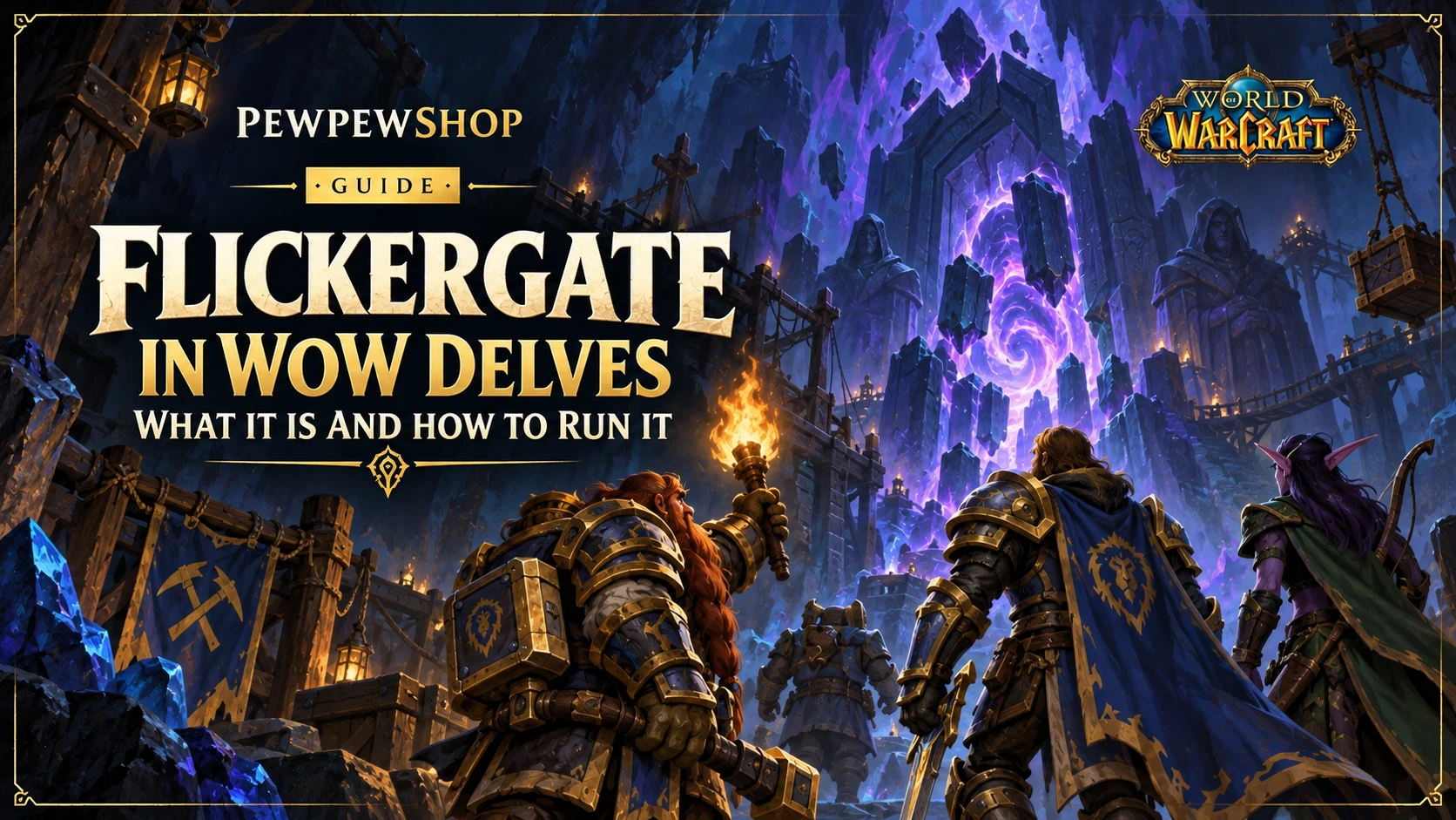 Flickergate in WoW Delves: What It Is and How to Run It — PEWPEWSHOP boosting guide