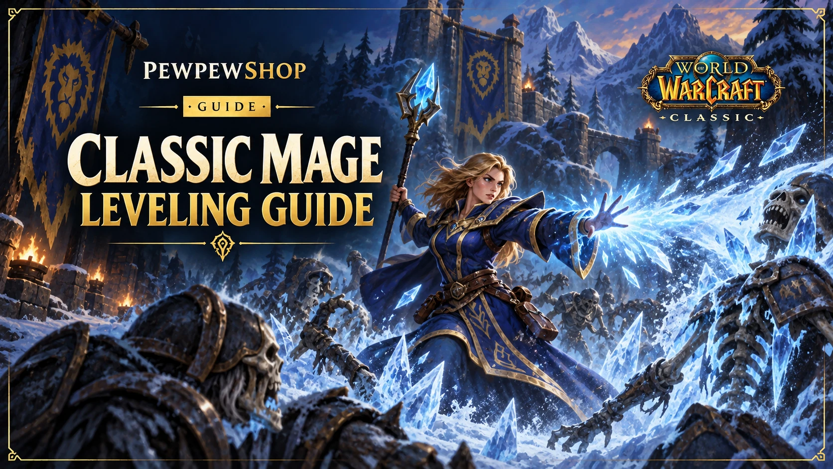 WoW Classic Mage Leveling Guide (1-60) — PEWPEWSHOP boosting guide