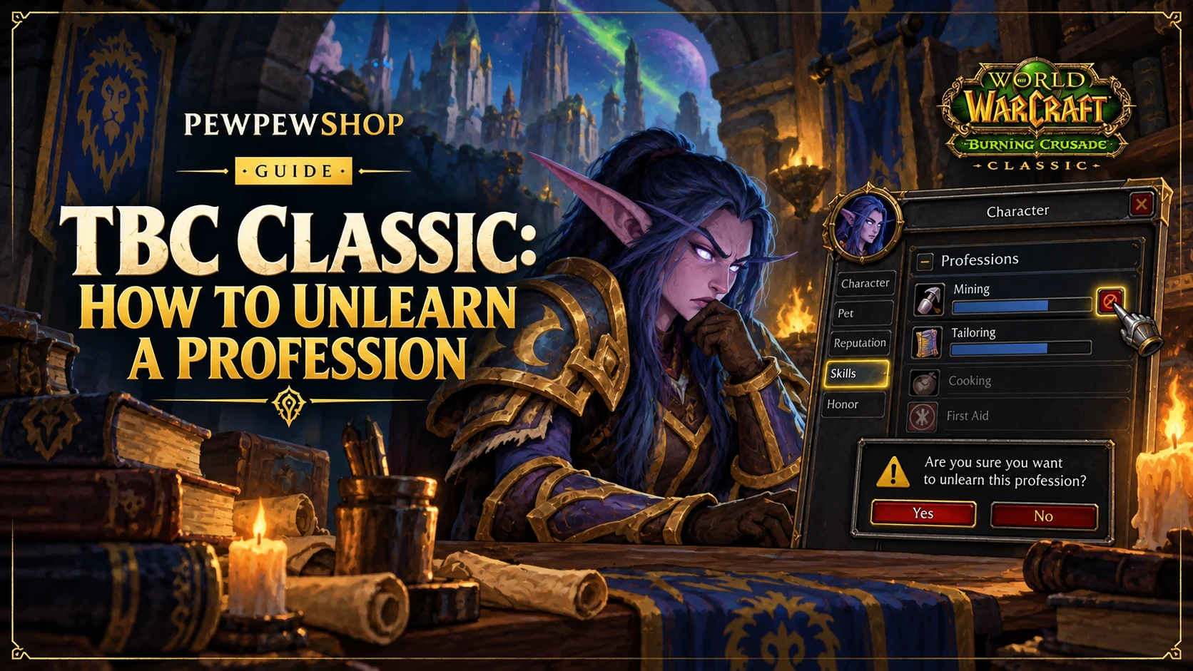 TBC Classic: How to Unlearn a Profession (Exact Steps) — PEWPEWSHOP boosting guide