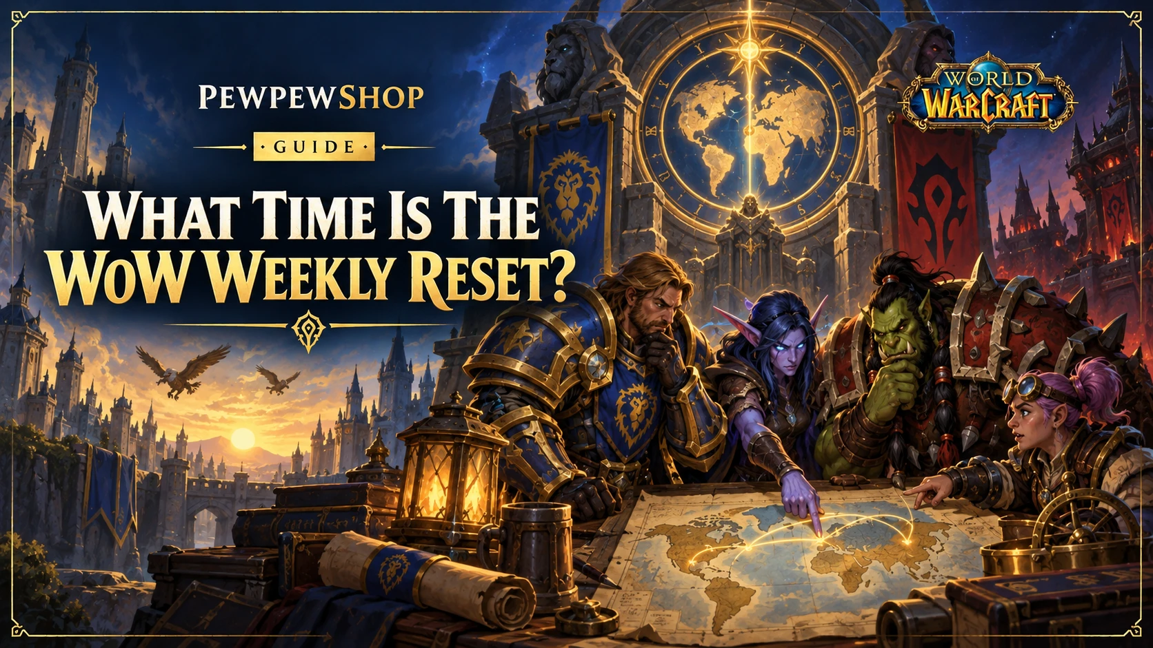 What Time Is the WoW Weekly Reset? — PEWPEWSHOP boosting guide