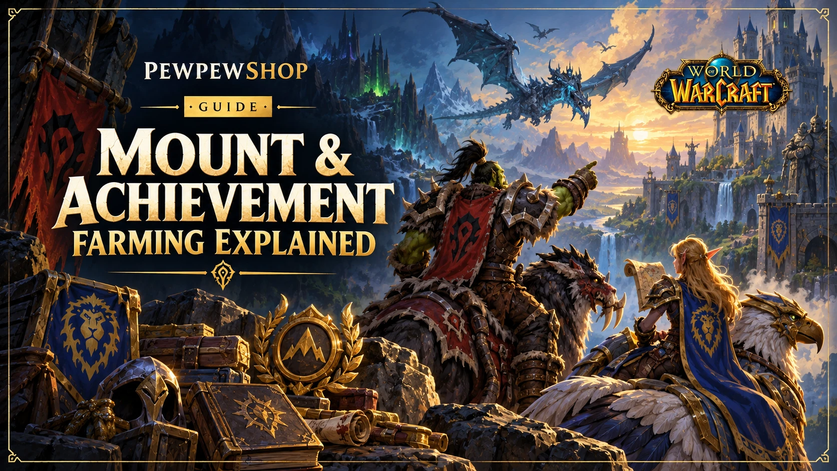 WoW mount and achievement farming boosts explained in 2026 — PEWPEWSHOP boosting guide