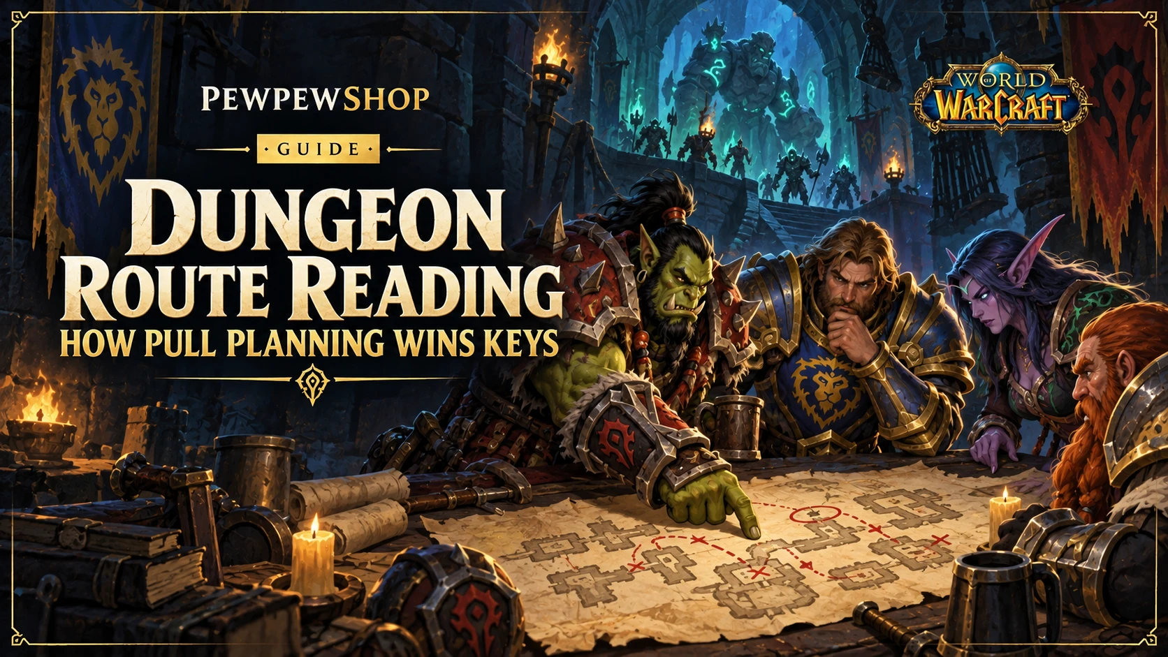 Dungeon Route Reading: How Pull Planning Wins Keys — PEWPEWSHOP boosting guide