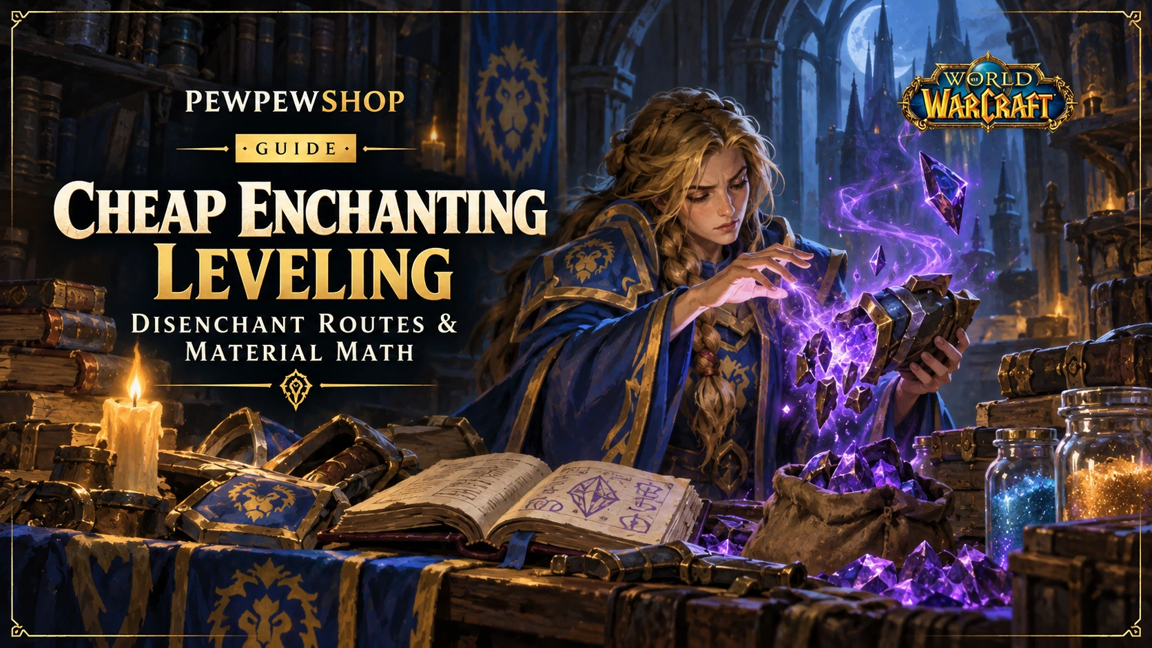 Cheap Enchanting Leveling: Disenchant Routes & Material Math — PEWPEWSHOP boosting guide