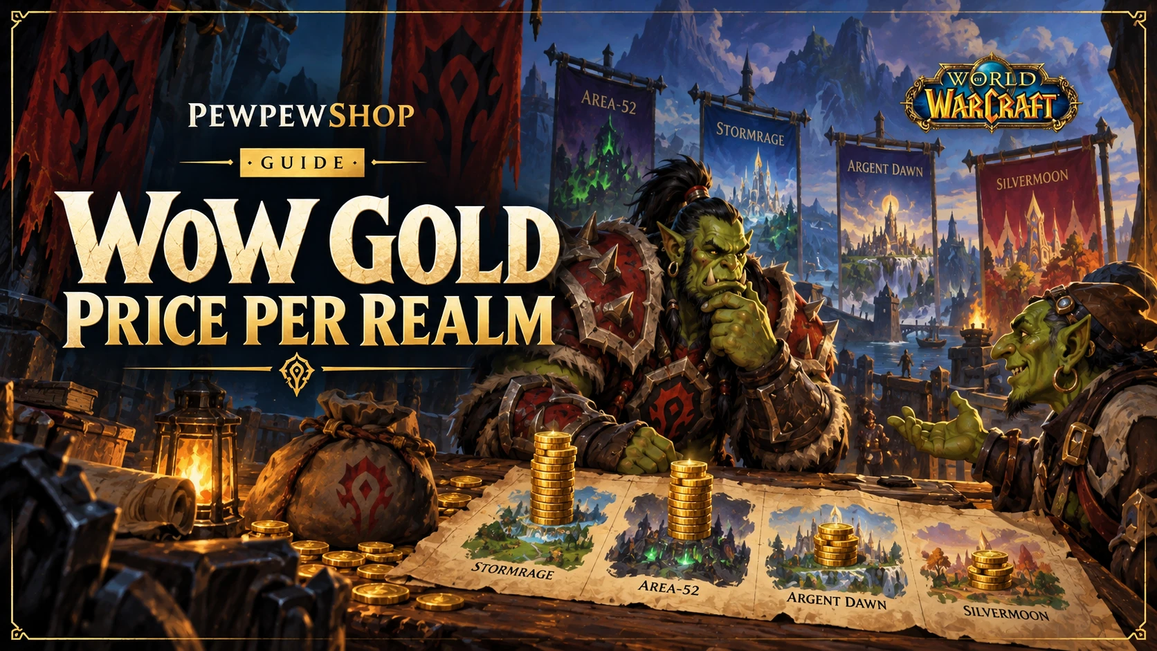 WoW Gold Price Per Realm: Why Some Servers Cost 3x More — PEWPEWSHOP boosting guide