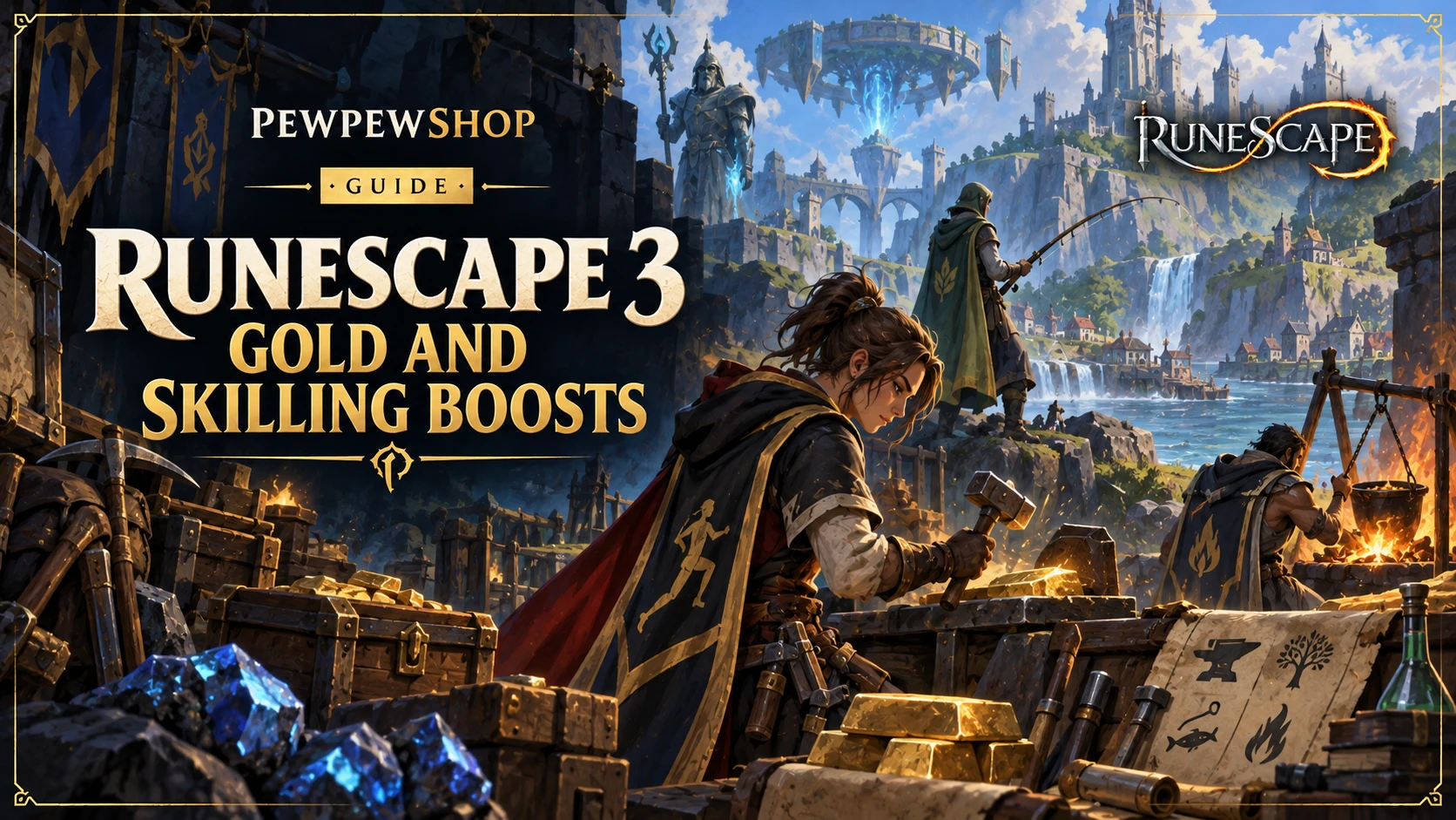 RuneScape 3 Gold and Skilling Boosts: Surviving the 200M XP Grind — PEWPEWSHOP boosting guide