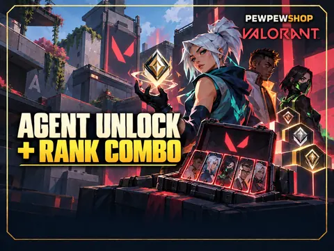 Valorant Agent Unlock + Rank Combo — boost