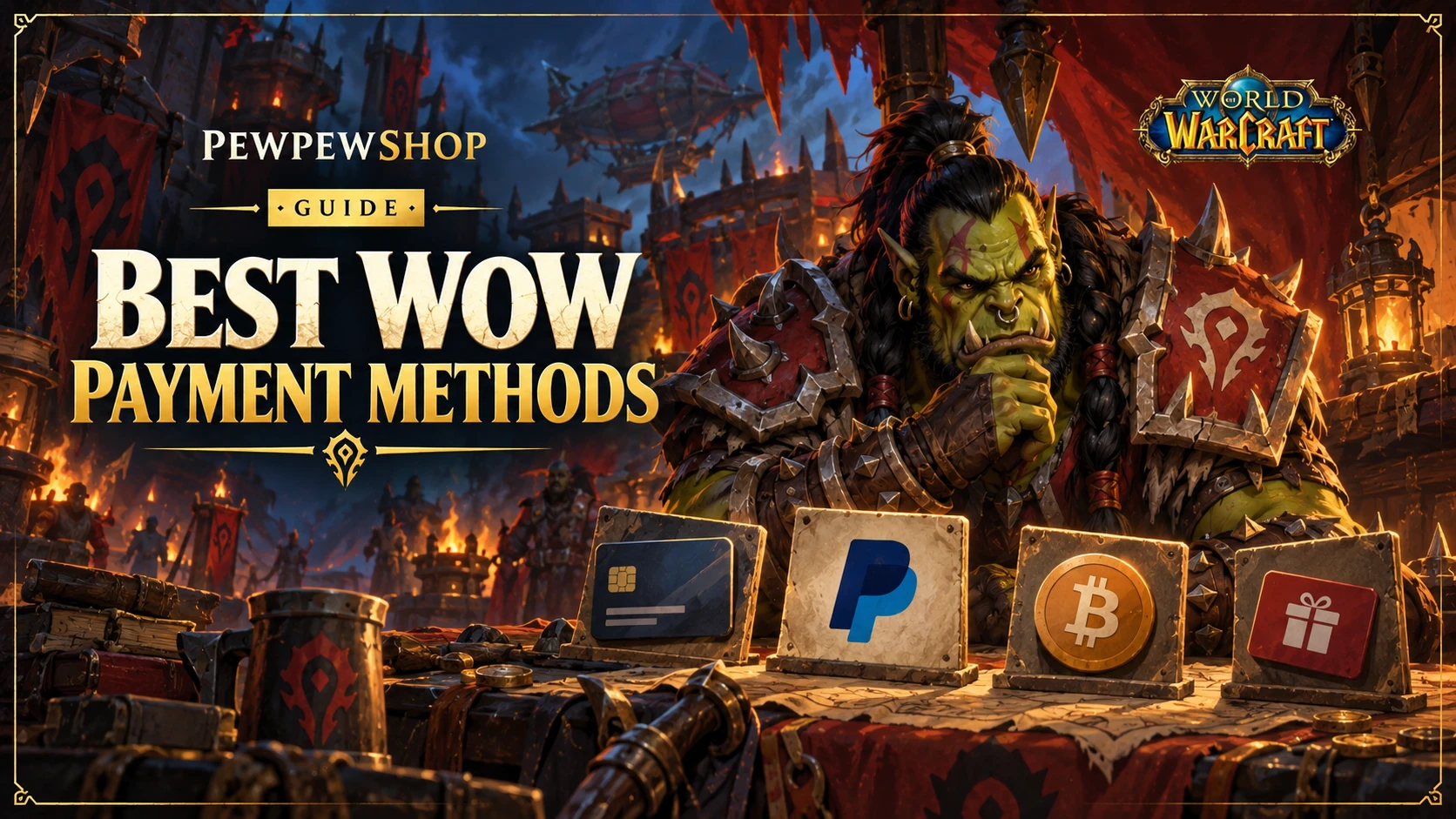 Best WoW Boosting Payment Methods 2026: PayPal vs Crypto vs Card Safety — PEWPEWSHOP boosting guide