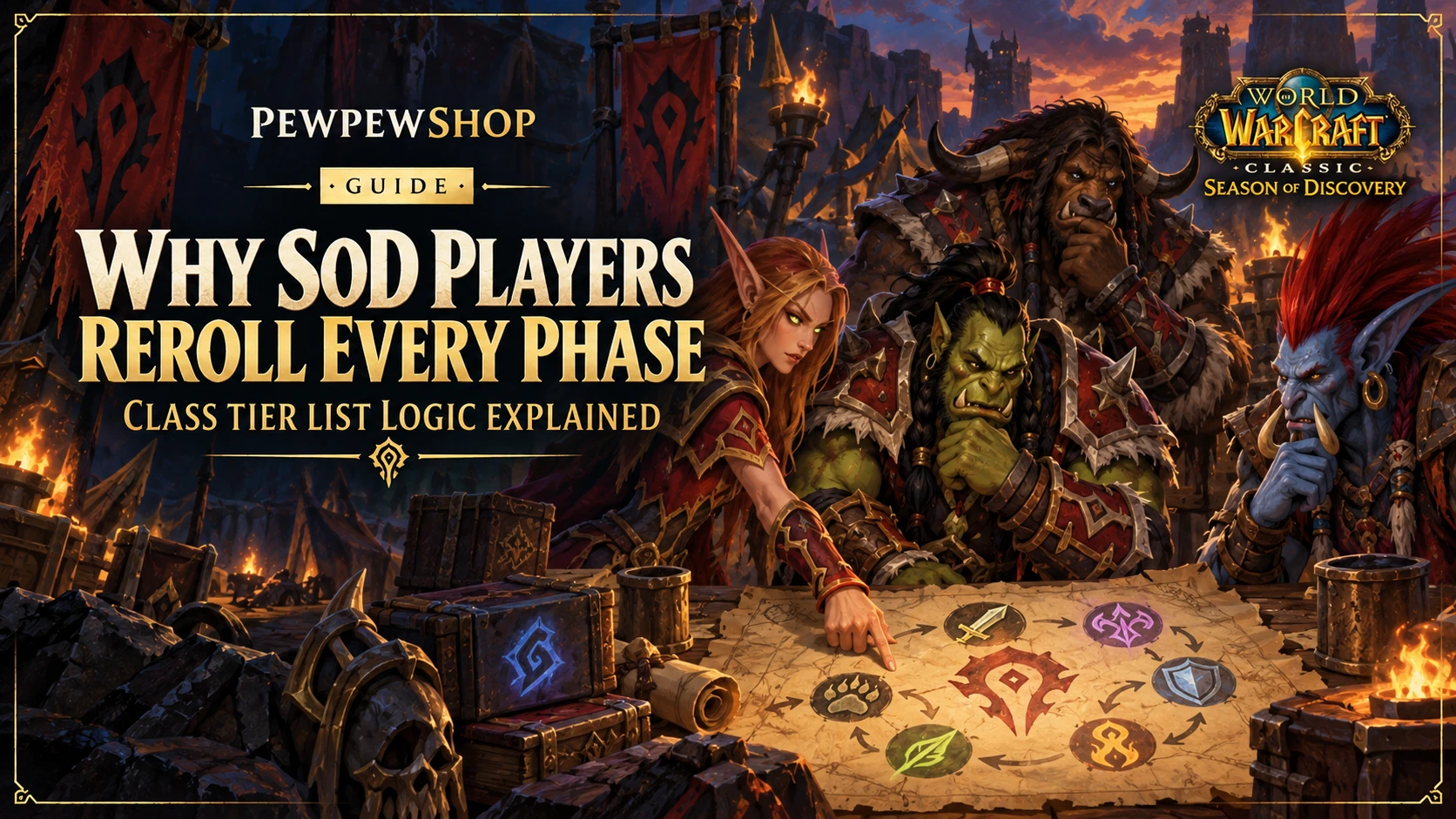 Why SoD Players Reroll Every Phase: Class Tier List Logic Explained — PEWPEWSHOP boosting guide