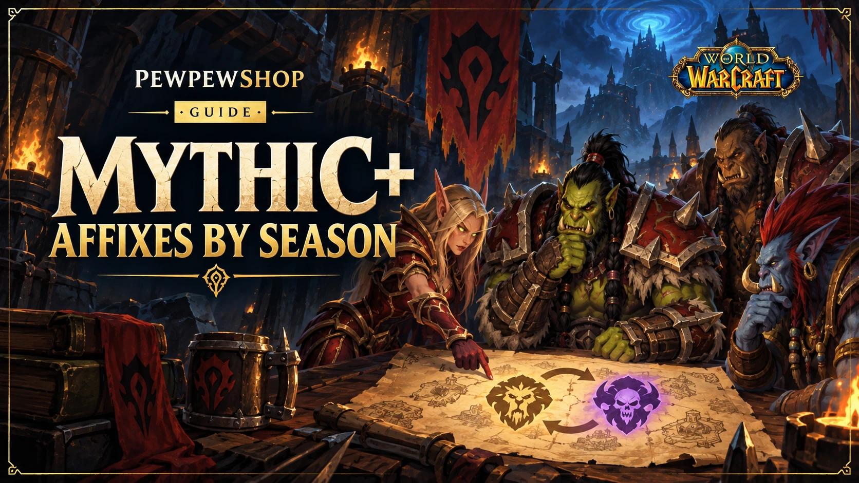 WoW Mythic+ Affixes by Season: Which Weeks Are Easiest to Push — PEWPEWSHOP boosting guide