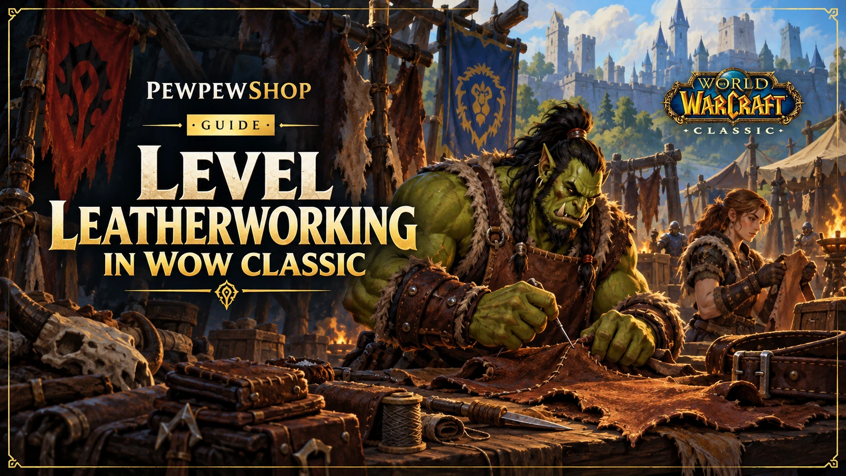 How to Level Leatherworking in WoW Classic (1-300) — PEWPEWSHOP boosting guide