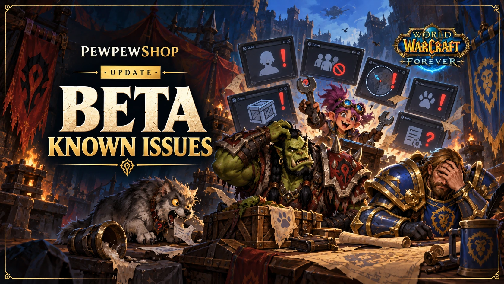 WoW: Forever Beta Known Issues (September 17) — What's Broken — PEWPEWSHOP boosting guide