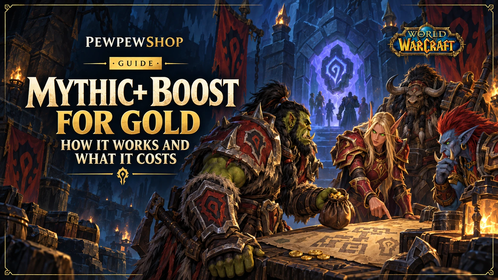 Mythic+ Boost for Gold: How It Works and What It Costs — PEWPEWSHOP boosting guide