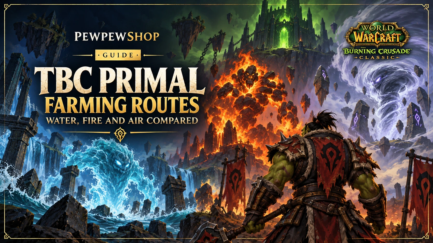 TBC Primal Farming Routes: Water, Fire and Air Compared by Gold per Hour — PEWPEWSHOP boosting guide