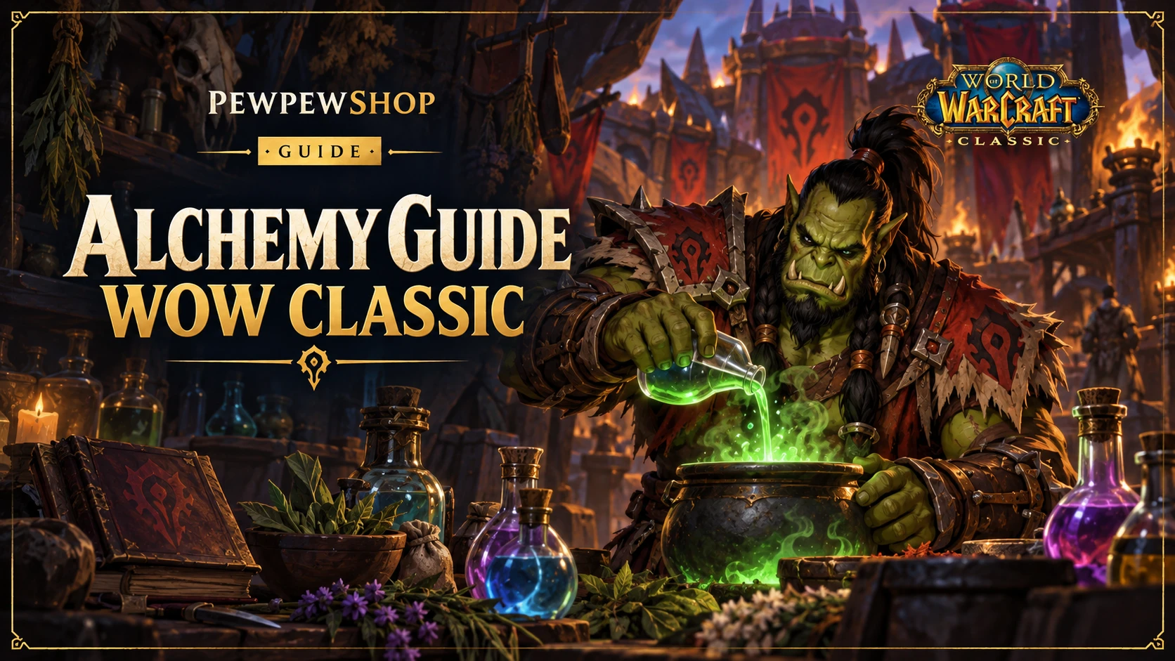 Alchemy Guide WoW Classic: Leveling 1–300 — PEWPEWSHOP boosting guide