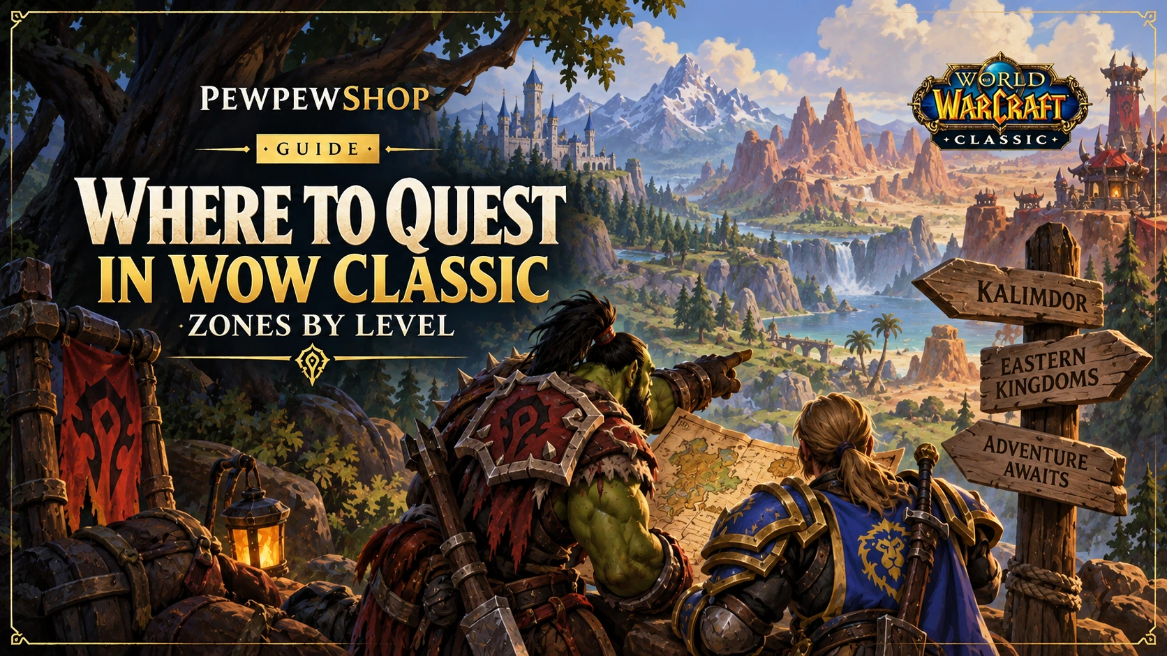 Where to Quest in WoW Classic: Zones by Level — PEWPEWSHOP boosting guide