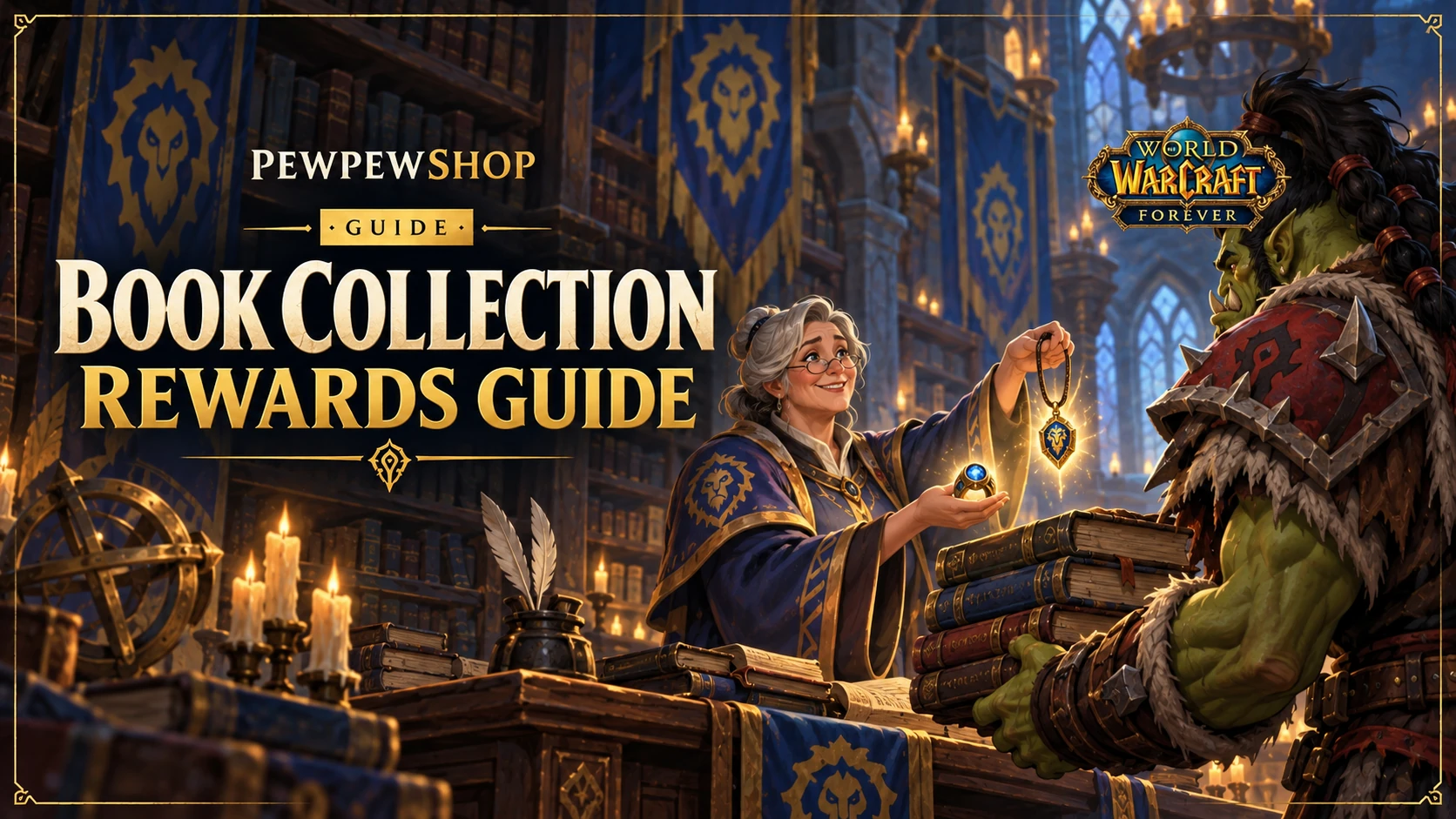 WoW: Forever Book Collection: 10 Books for a Necklace, 20 for a Ring — PEWPEWSHOP boosting guide