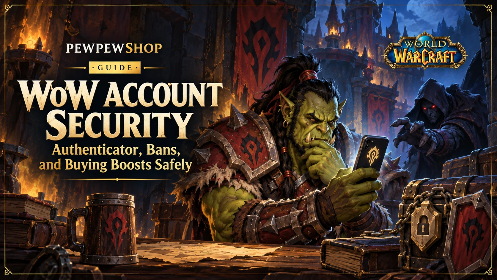 WoW Account Security: Authenticator, Bans, and Buying Boosts Safely — PEWPEWSHOP boosting guide