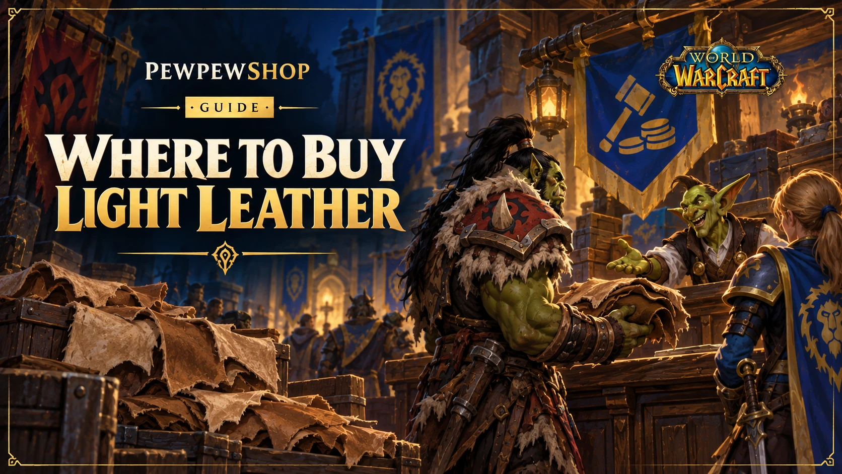 Where to Buy Light Leather in WoW (Fast Answer) — PEWPEWSHOP boosting guide