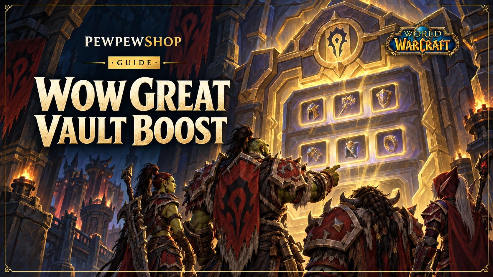 WoW Great Vault Boost: How to Fill All 9 Slots Every Week in 2026 — PEWPEWSHOP boosting guide