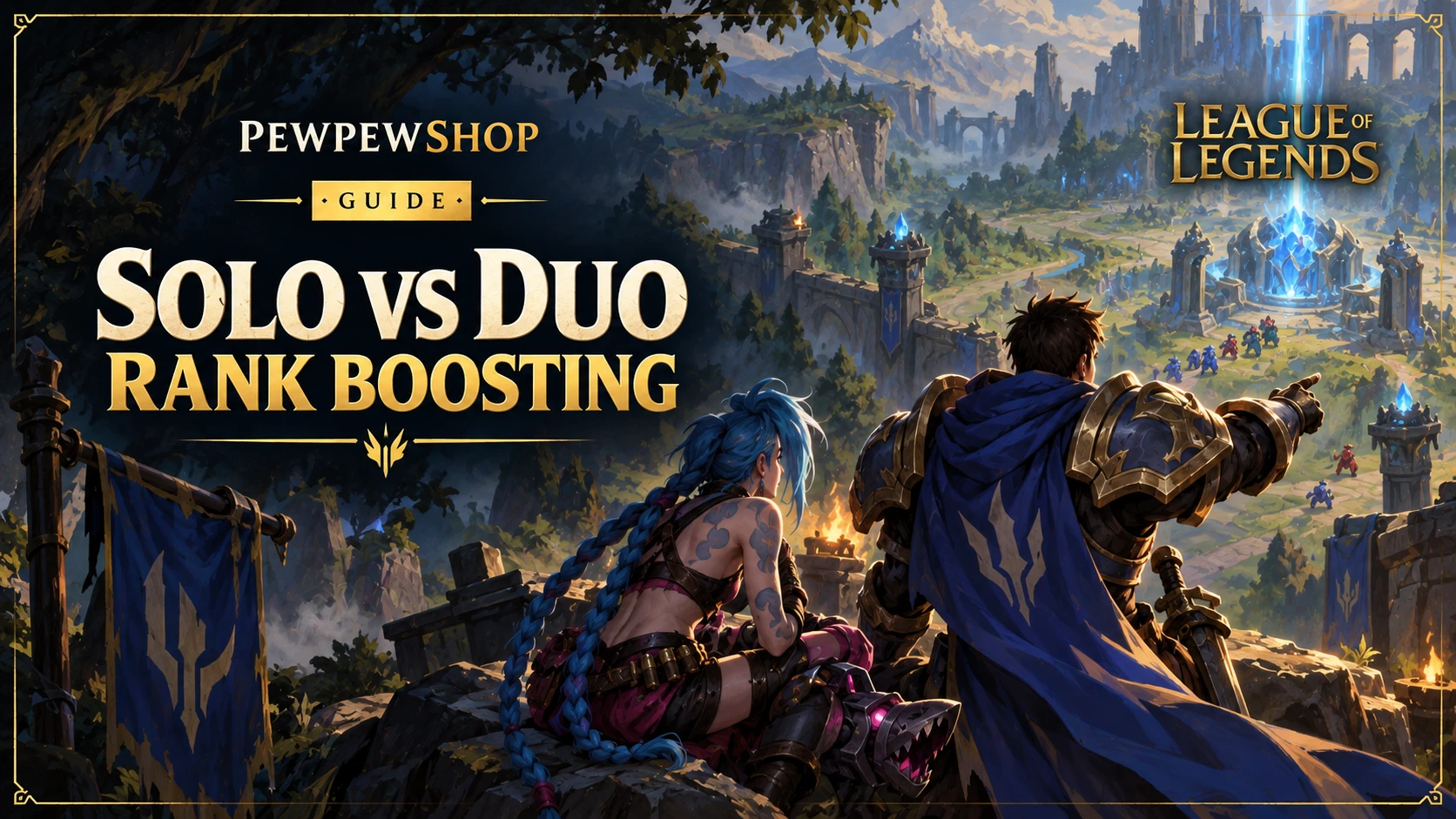 League of Legends rank boosting: solo vs duo and how LP gains work in 2026 — PEWPEWSHOP boosting guide