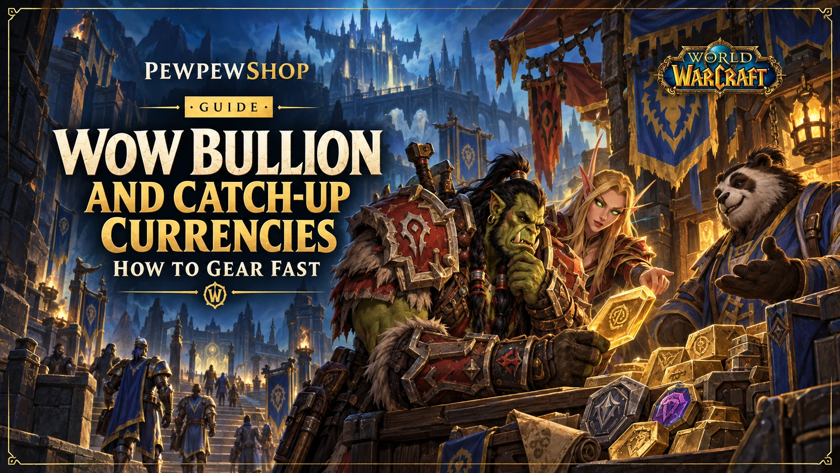WoW Bullion and Catch-Up Currencies in a New Patch: How to Gear Fast — PEWPEWSHOP boosting guide