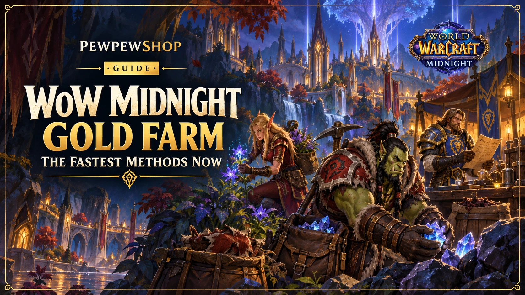 WoW Midnight Gold Farm: The Fastest Methods Now — PEWPEWSHOP boosting guide