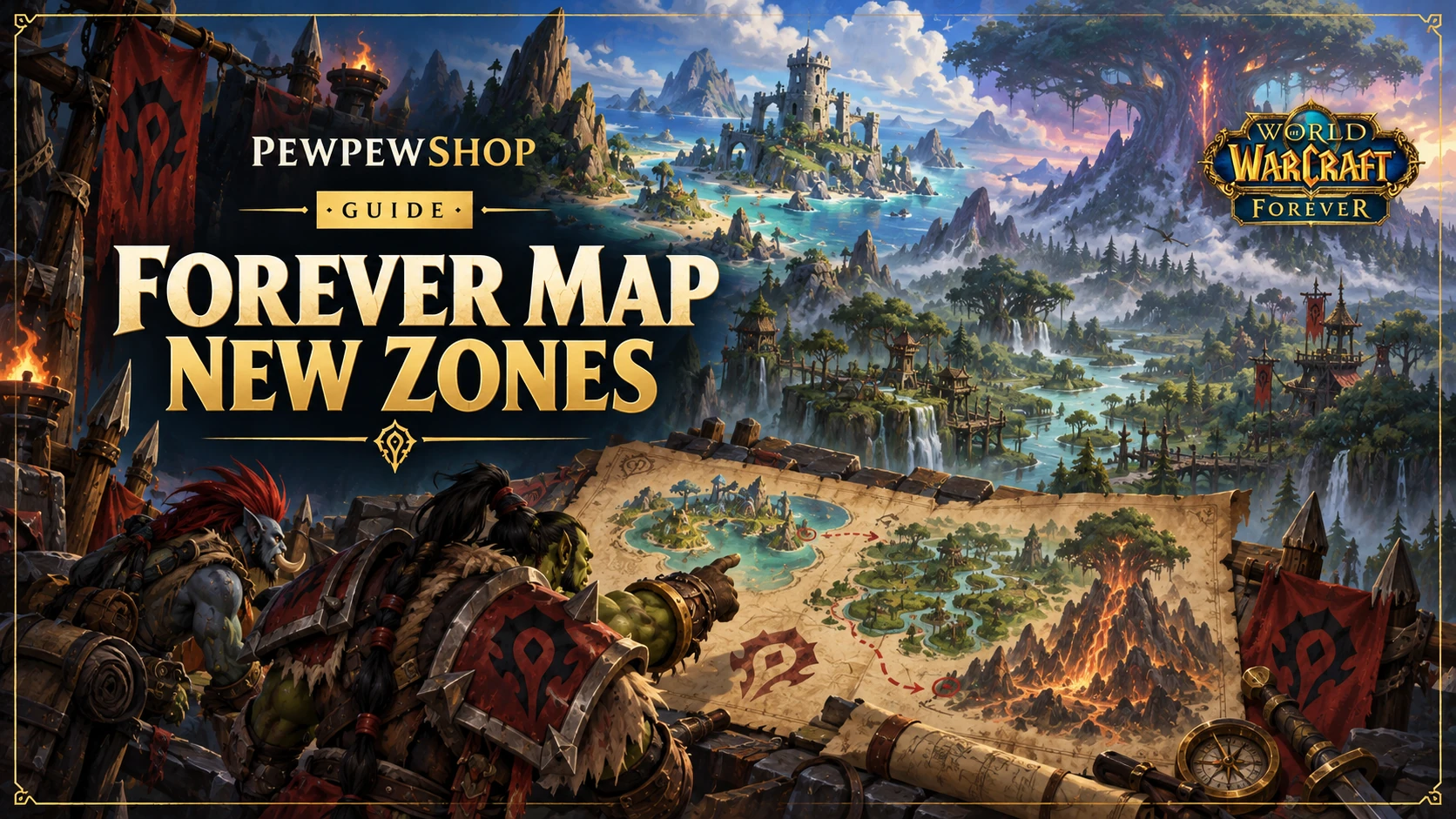 Classic Plus Map: Where the New WoW: Forever Zones Are — PEWPEWSHOP boosting guide
