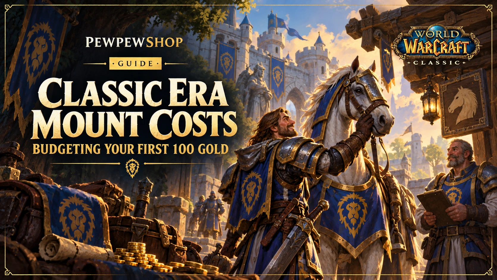 Classic Era Mount Costs in 2026: Budgeting Your First 100 Gold — PEWPEWSHOP boosting guide