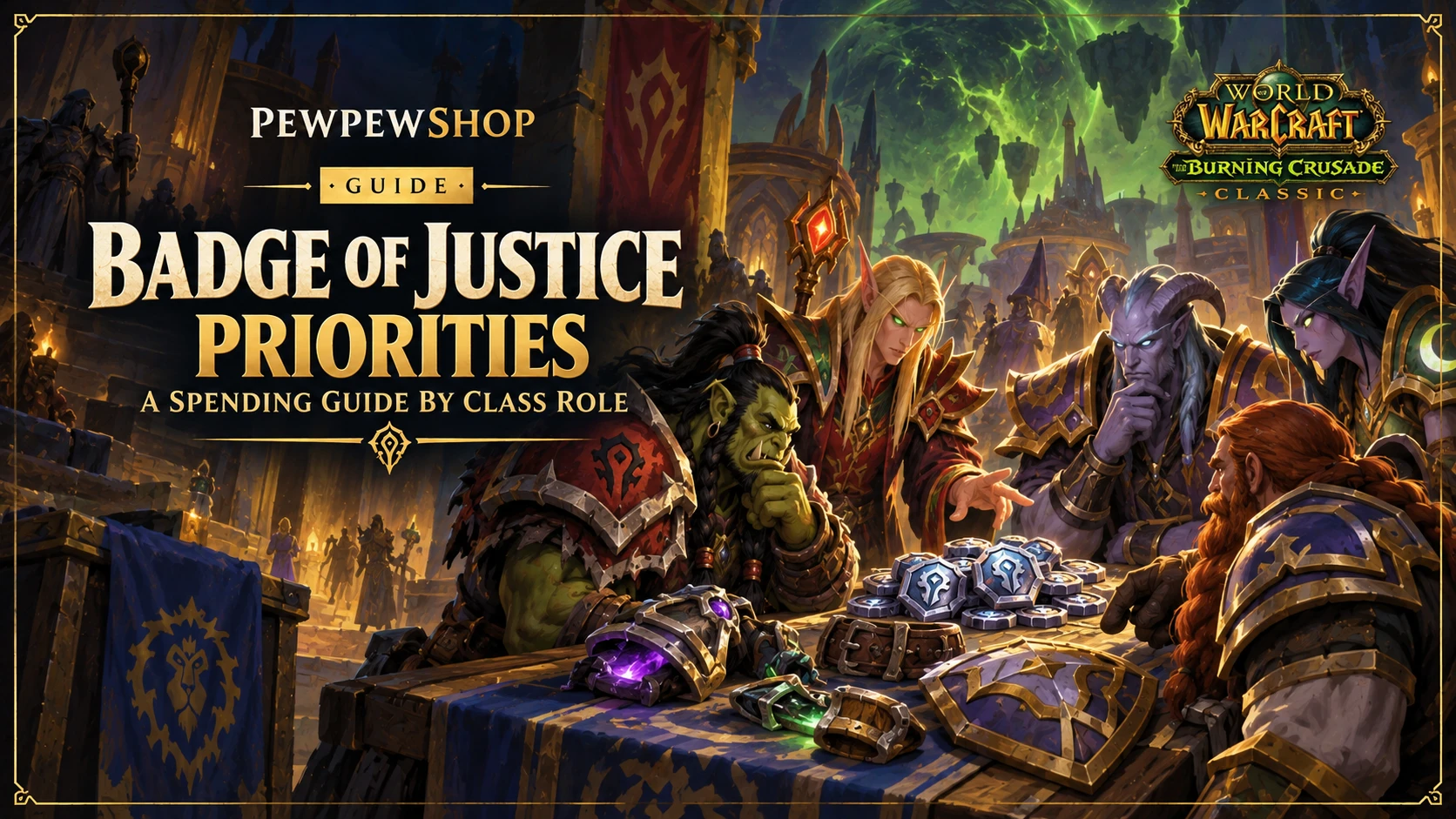 TBC Badge of Justice Priorities: A Spending Guide by Class Role — PEWPEWSHOP boosting guide