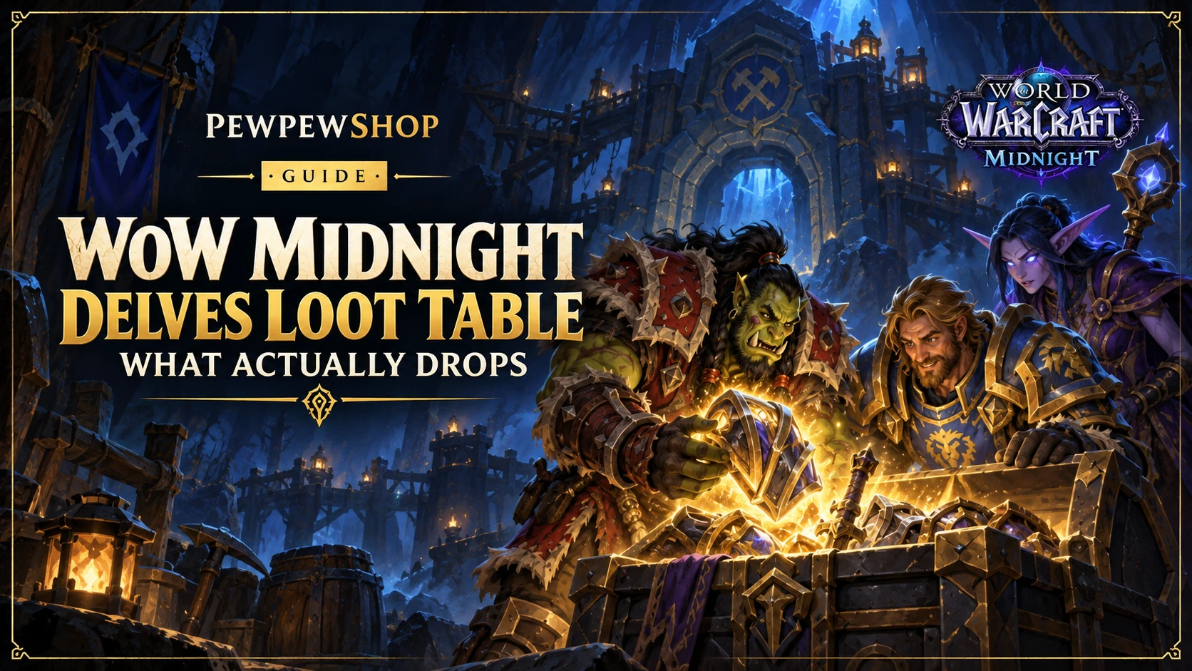 WoW Midnight Delves Loot Table: What Actually Drops — PEWPEWSHOP boosting guide