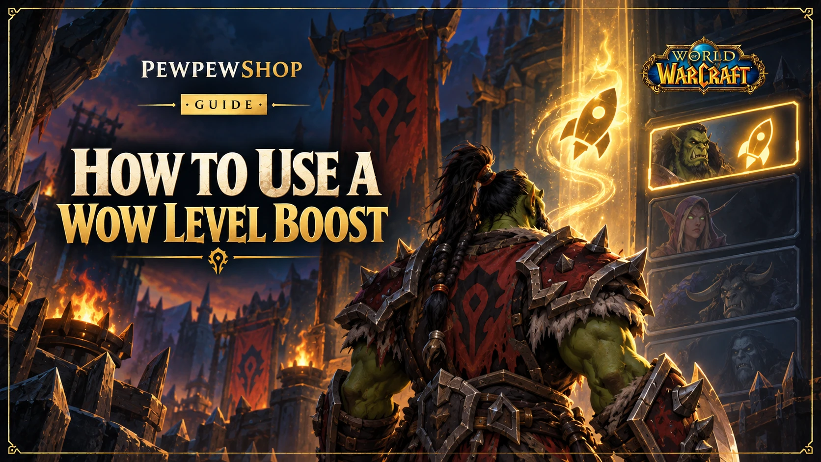 How to Use a WoW Level Boost: Where It Is and What to Do — PEWPEWSHOP boosting guide