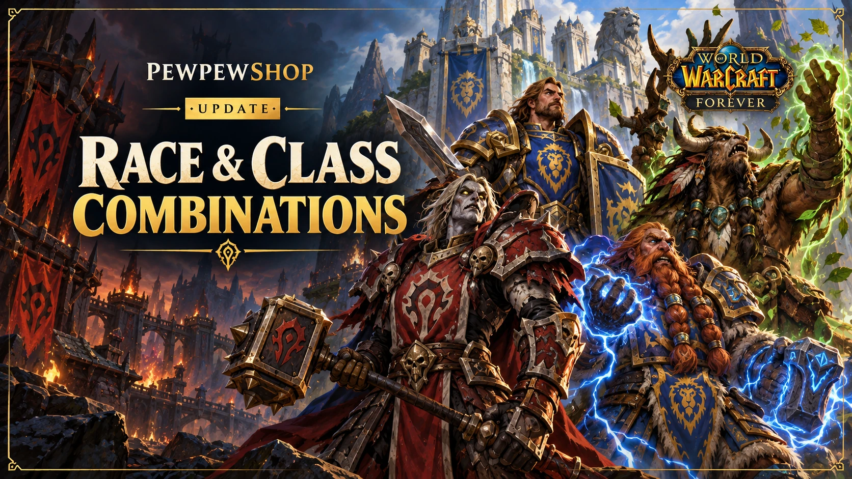 Every Race–Class Combination Confirmed for WoW: Forever — PEWPEWSHOP boosting guide