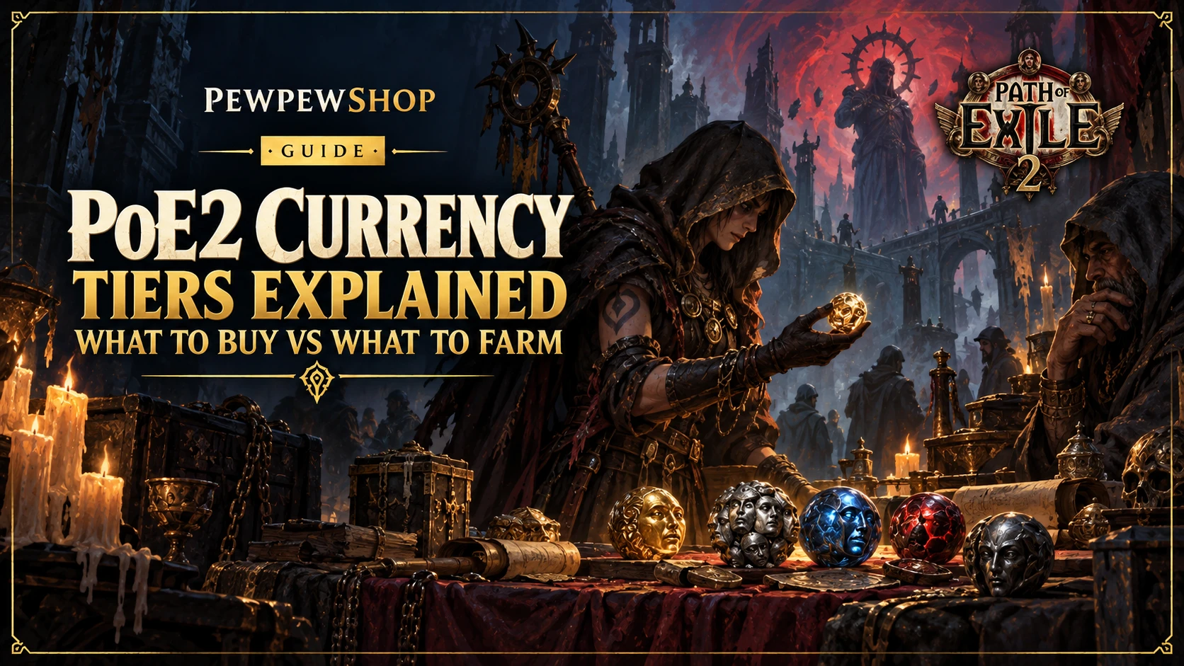 PoE2 Currency Tiers Explained: What to Buy vs What to Farm — PEWPEWSHOP boosting guide
