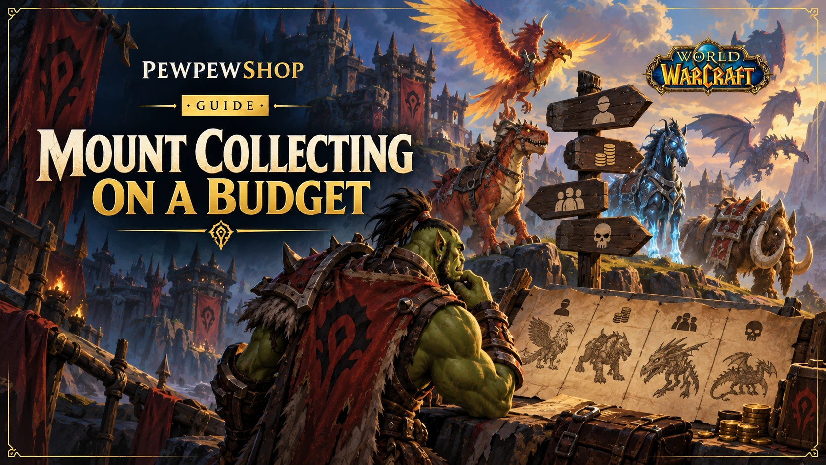 Mount Collecting on a Budget: Farmable vs Boost-Only Mounts — PEWPEWSHOP boosting guide